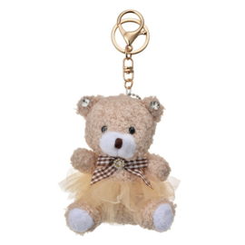 Sleutel-tashanger beertje bruin 10cm
