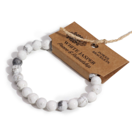 Edelsteen armband Witte Jaspis