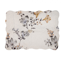 Bedsprei bloemen wit 1 persoons 180*230