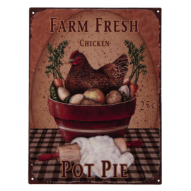 Tekstbord Farm Fresh Chicken 33*25