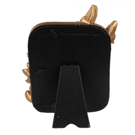 Brocante fotolijst bloemen en vlinders beige/goud 10*15