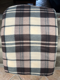 Geruite plaid bruin/creme/grijs 180*200