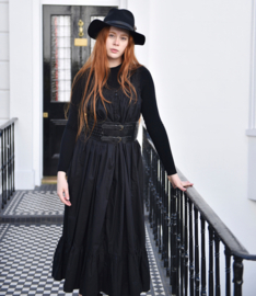 Romantisch nachthemd broderie Jodie zwart