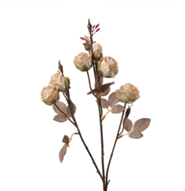 Kunstbloem met rozen beige 73 cm