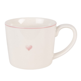 Mok roze hart 275ml
