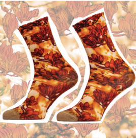 Dames sokken herfst bloesem mt. 39-42