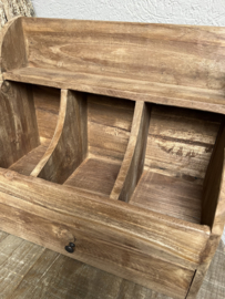 Houten grutterbak met lade 50*45*25