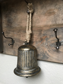 Decoratie bel bronskleur 16*16