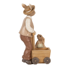 Decoratie vader konijn met kleintje 13*7*23