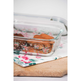 Set van 2 glazen schalen roosjes Lisa