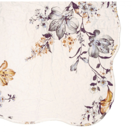 Bedsprei bloemen wit 1 persoons 180*230
