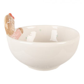 Decoratie kom/schaal gingerbread 18*17*12