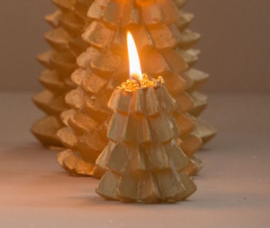 Kaarsje kerstboom goud 6*12