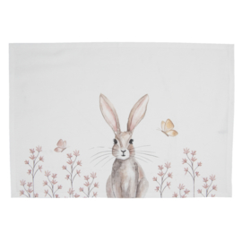 Stoffen placemats (6) Rustic Easter Bunny
