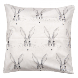 Sierkussenhoes konijn hartje 45*45