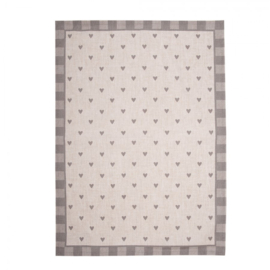 Keukendoek Love It hartjes beige/grijs model 1
