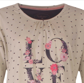 Dames nachthemd LOVE beige