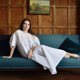 Romantisch nachthemd Edith V-hals