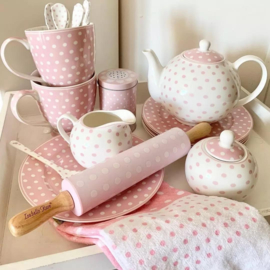 Theepot roze dots