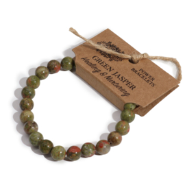 Edelsteen armband Groene Jaspis