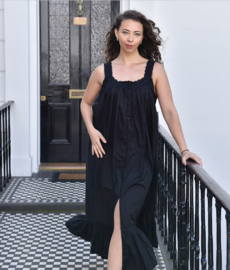 Romantisch nachthemd broderie Jodie zwart