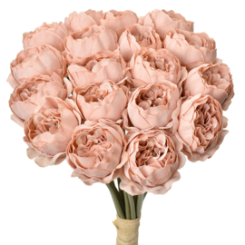 Bosje met 18 roze ranonkels 30cm