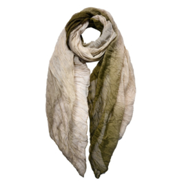 Effen dames sjaal beige/grijs/groen