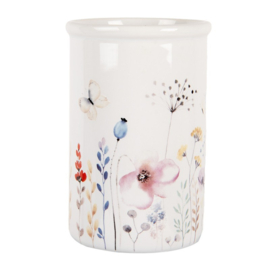 Tandenborstelhouder bloemen en vlinders