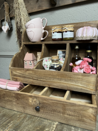 Houten grutterbak met lade 50*45*25