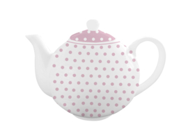 Theepot roze dots