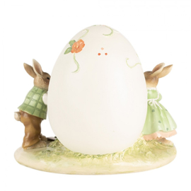 Decoratie konijntjes met ei 22*17*18