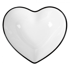 Kom wit hartvormig 300ml