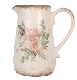 Decoratie kan met rozen motief 21*15*23