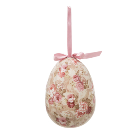 Set van 2 decoratie hangers ei roze 9*12