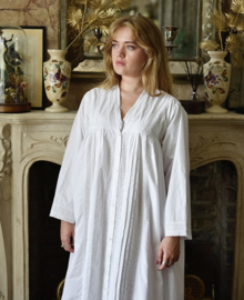 Romantisch nachthemd/kamerjas Claudia wit