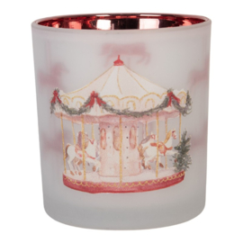 Waxinelichthouder Kerst Carousel 7*8