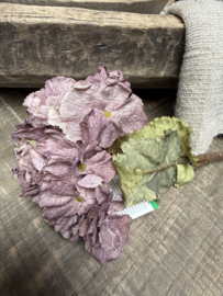 Kunstbloem Hortensia zacht paars 55cm