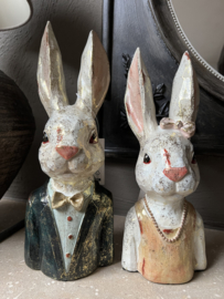 Decoratie beeld mevrouw konijn 29cm