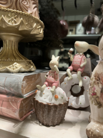 Decoratie konijntje op cupcake