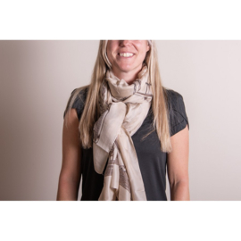 Dames sjaal beige/bruin