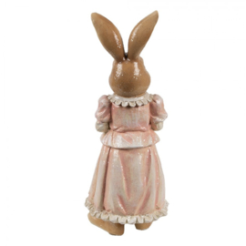 Decoratie konijn met theepot 11*11*26