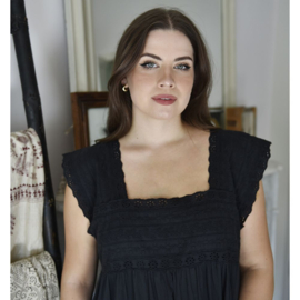 Romantisch nachthemd Pearl zwart