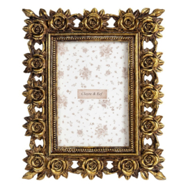 Fotolijst met rozen brons/goud 10*15