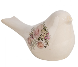 Decoratie vogel met rozen 25*10*13