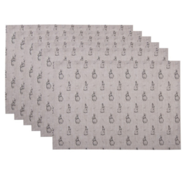 Stoffen placemats (6) Bunny bunnies