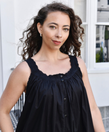 Romantisch nachthemd broderie Jodie zwart