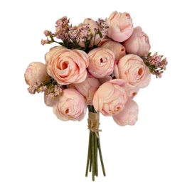 Bosje met 7 ranonkels roze 29 cm