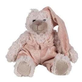 Knuffel beer beige/roze 20*18*20