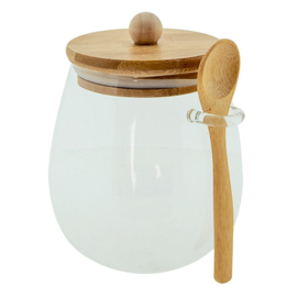 Voorraadpot met houten lepel 660ML