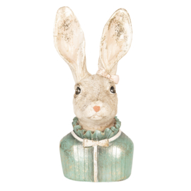 Decoratie konijnen hoofd groen